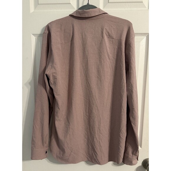 01 Algo Performance Long Sleeve Button Shirt Men's M UV 40 Wistful Mauve - Picture 6 of 8
